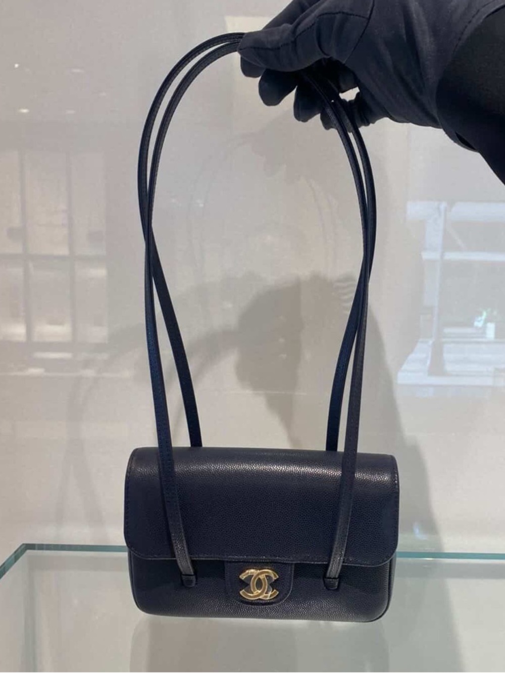 NWT CHANEL Navy Mini Preppy Coco Flap Bag - Picture 2 of 5